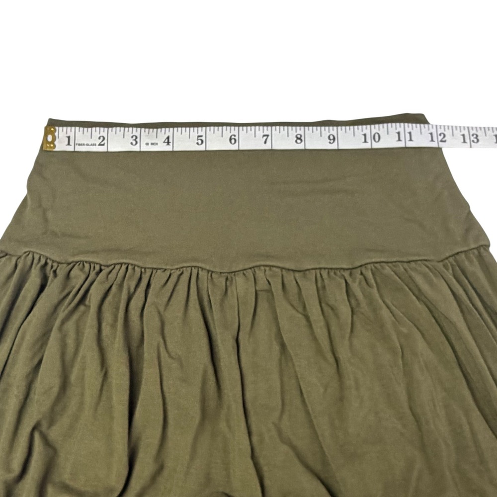 Minimalist Wide Leg Yoga Pants L Olive High Waist Lounge Comfort Athleisure Vibe - Picture 4 of 6